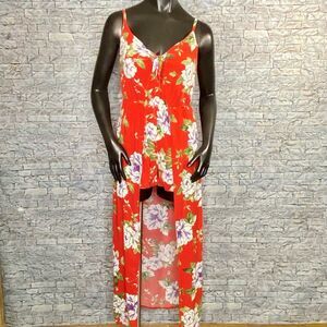 As U Wish Floral Shorts Jumper Dress Size Small